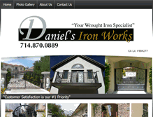 Tablet Screenshot of danielsironworks.com